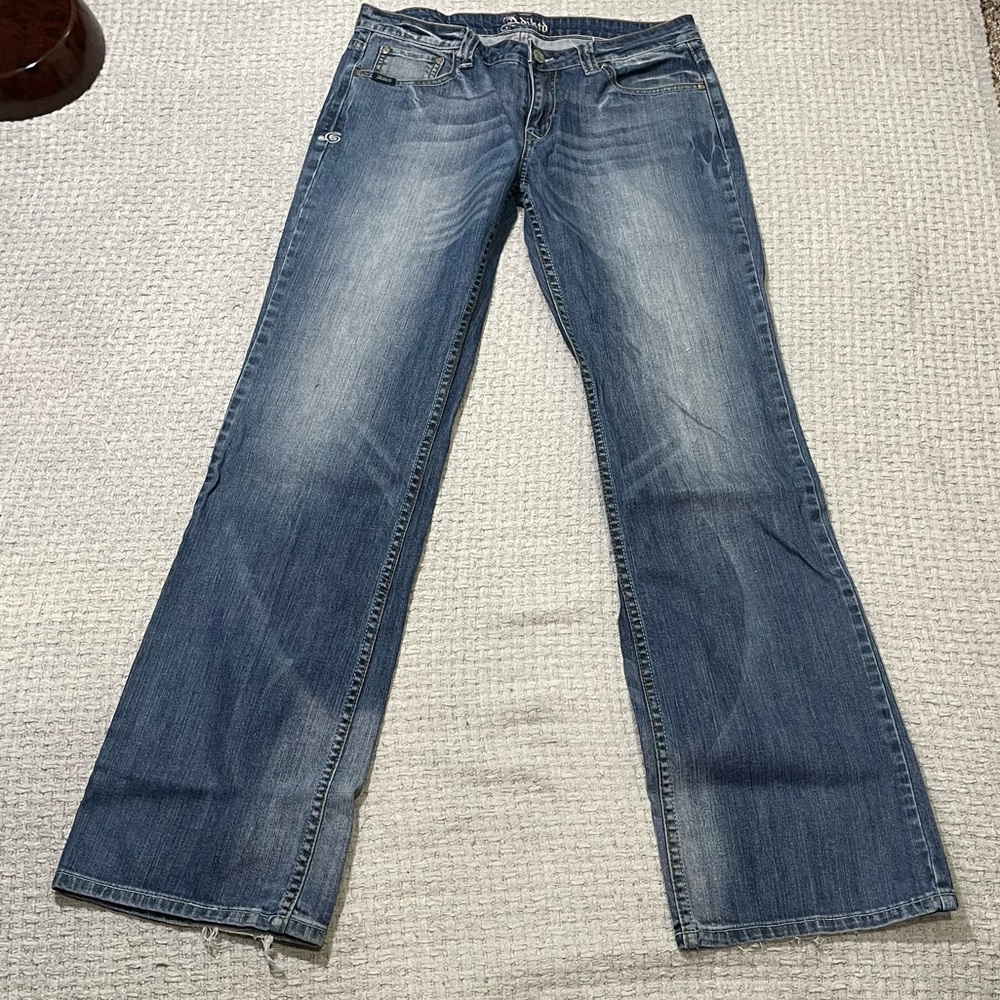 Adiktd Embroidered Pocket Denim Jeans Size 10/31 Western Cowgirl Bootcut - Picture 4 of 14